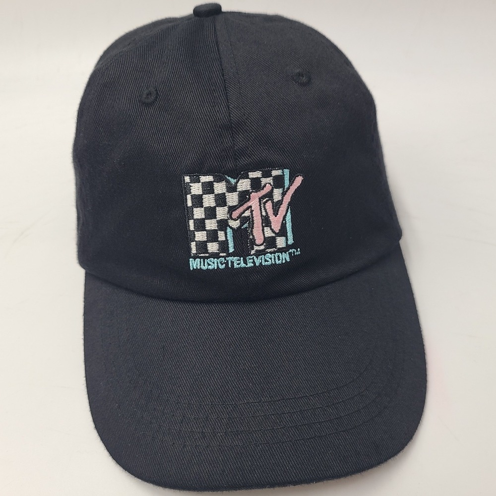 MTV Hat Snapback Black Music Television Logo Cotton Casual Everyday Wear Men